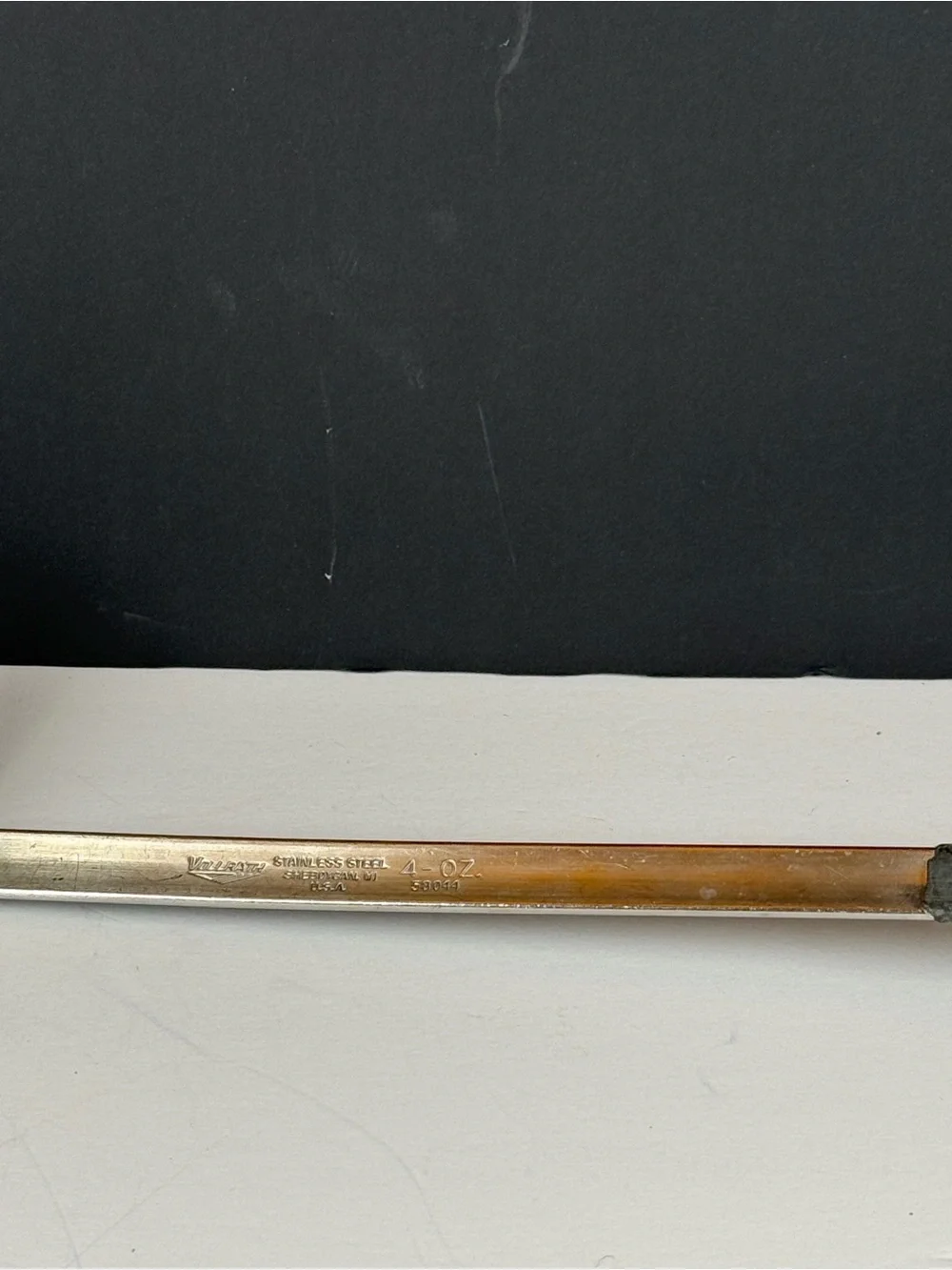 Vintage Vollrath USA Stainless Steel 4oz Soup Punch Ladle Black Handle